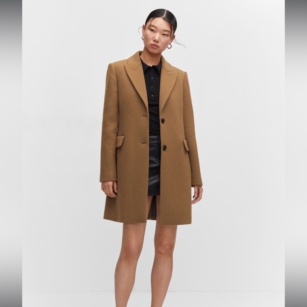 Mango LAPELLED STRAIGHT-CUT COAT - Picture 2 of 10